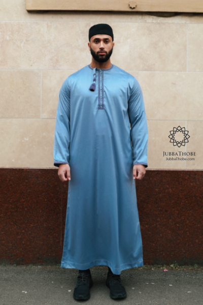 Sky Blue Thobe with Tassel