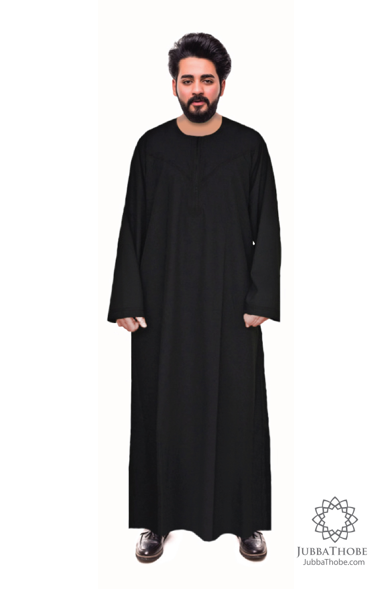 Matte Black Omani Thobe