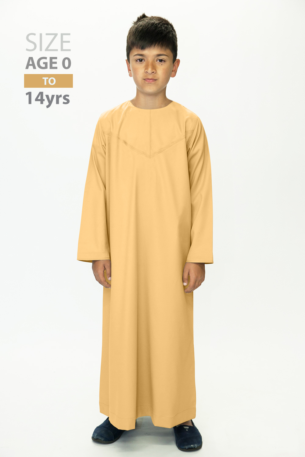Boys Mustard Emirati Thobe