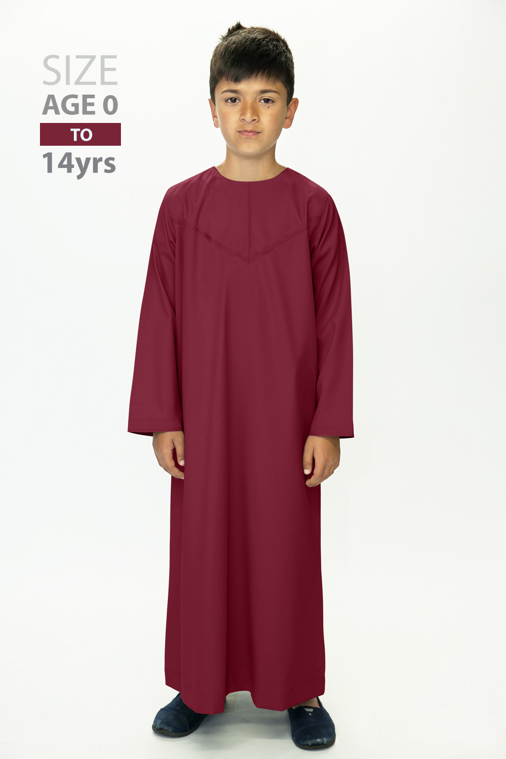 Boys Maroon Emirati Thobe