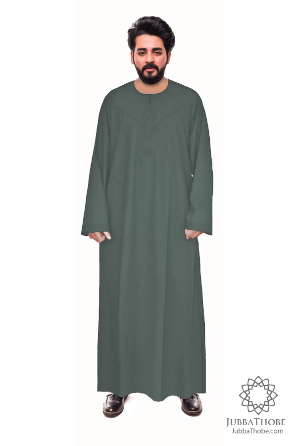 Matte Olive Omani Thobe
