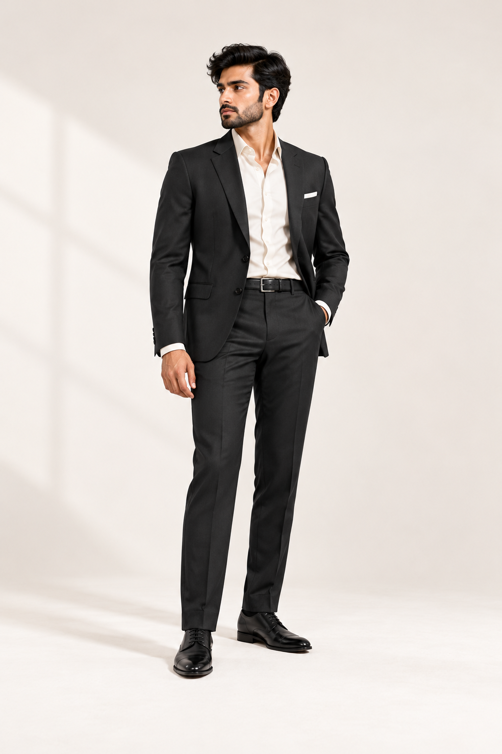 Modern Tailored Charcoal Suit