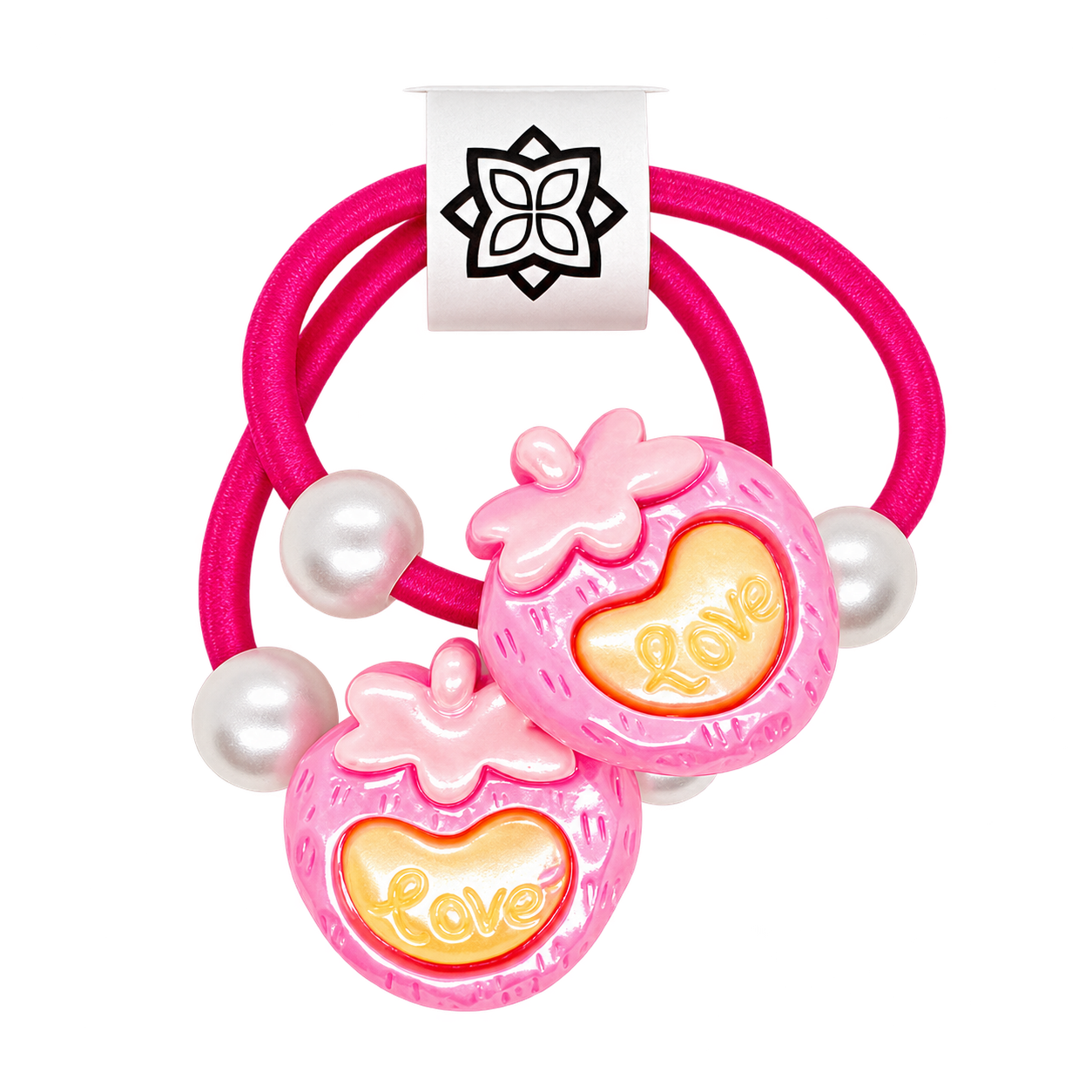 Pink - 2 X Heart Shape Hair Band
