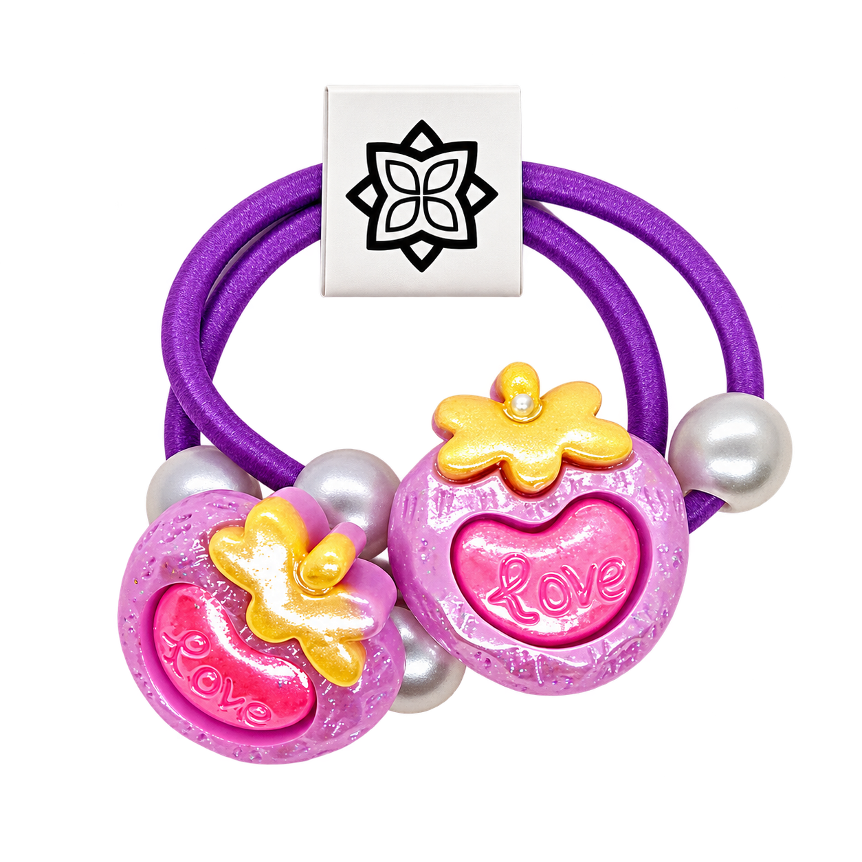 Violet - 2 X Heart Shape Hair Band