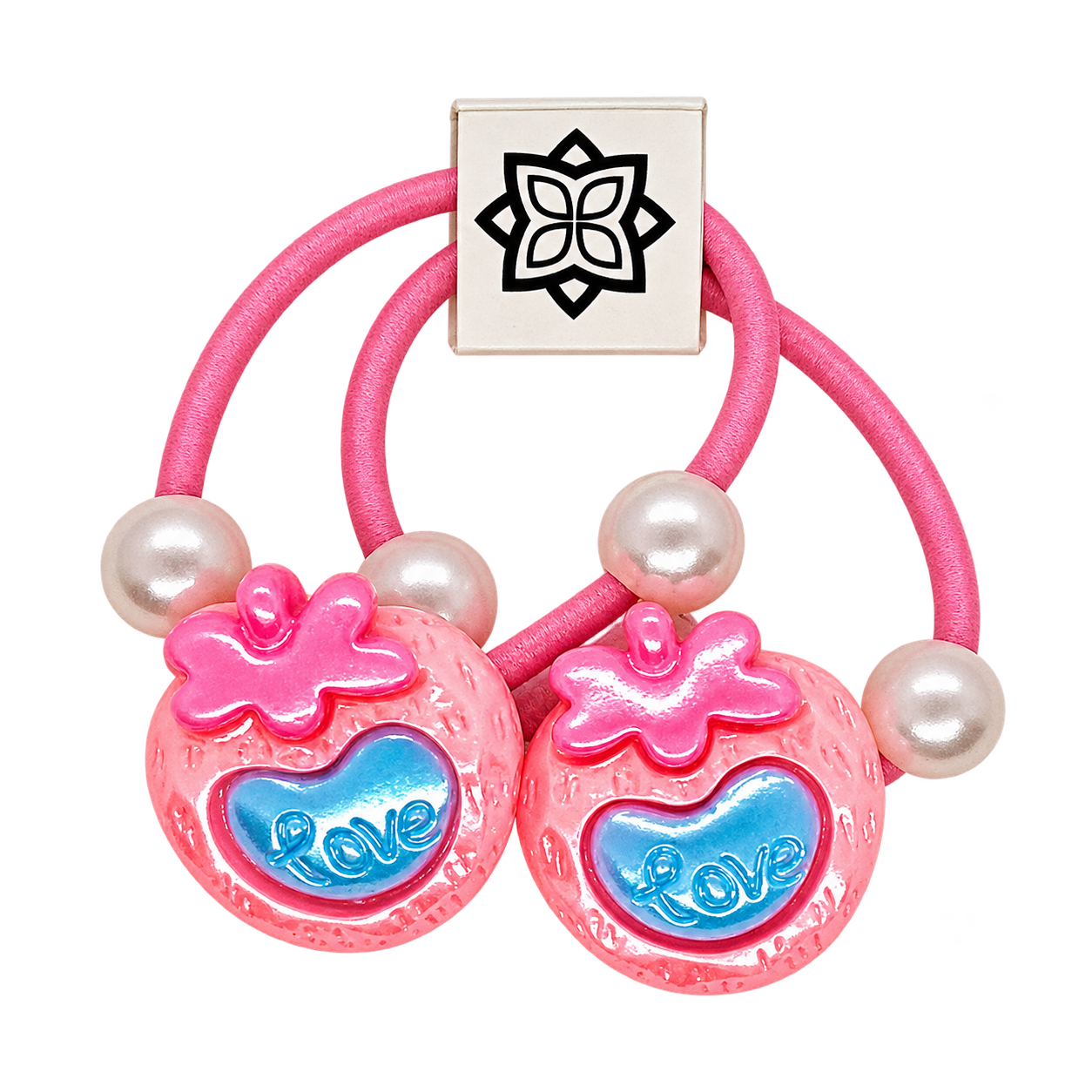 Pink Lite - 2 X Heart Shape Hair Band