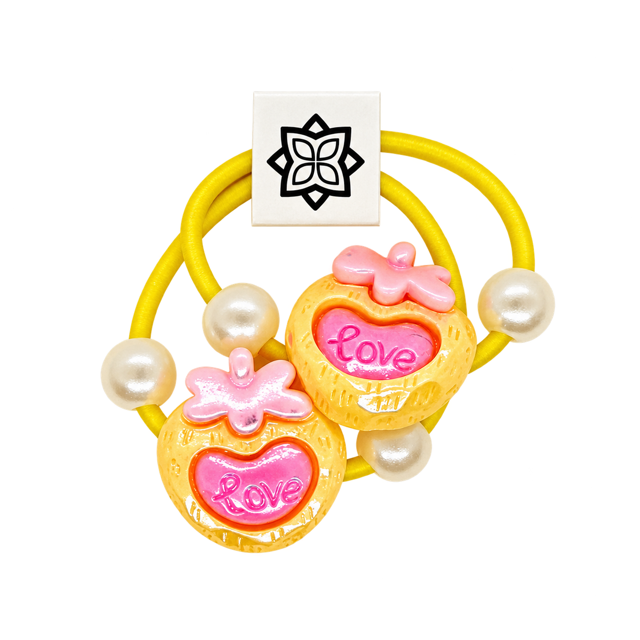 Yellow - 2 X Heart Shape Hair Band