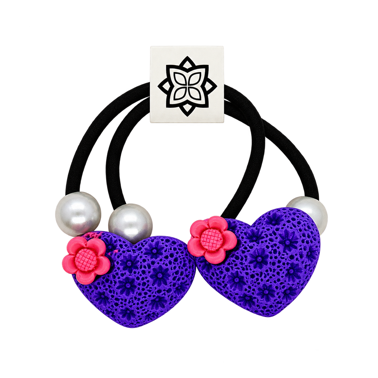 Blue - 2 X HeartShape Hair Band