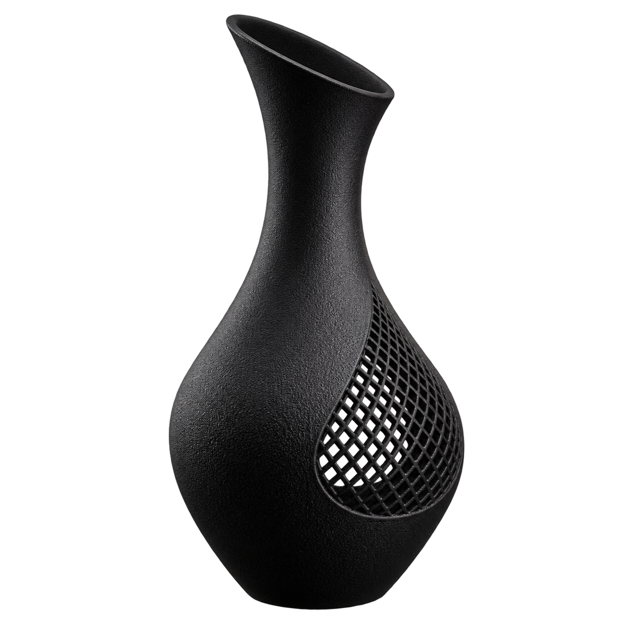Black Sculptural Decorative Vase