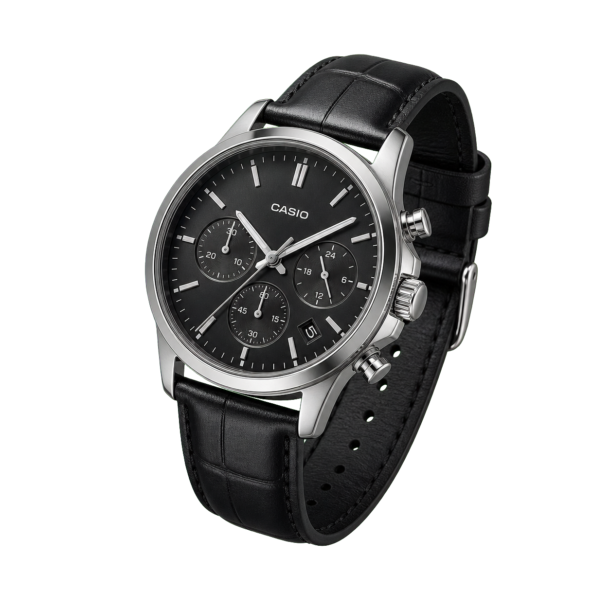 Classic Black Analog Watch