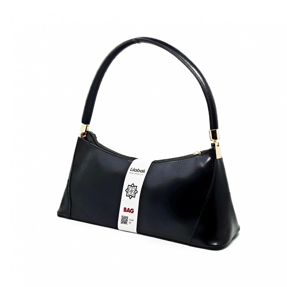 Black French Bread Retro Wide Shoulder Bag