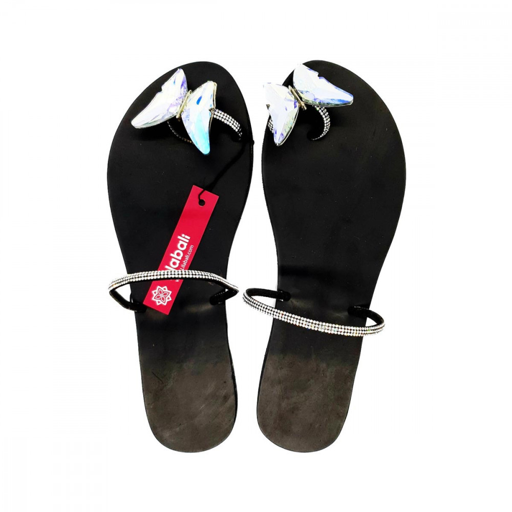 Crystal Butterfly Stone Ladies Classy & Trendy Outdoor Sandal -38