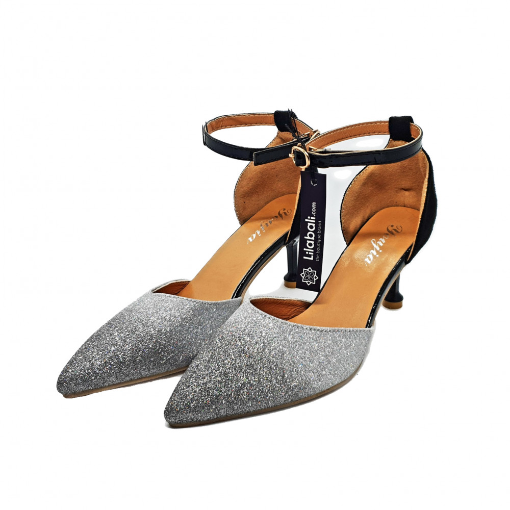 Glittery Pointed Toe Party High Heels Shoes