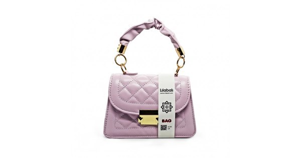 Lilac Quilted Leather Handbag